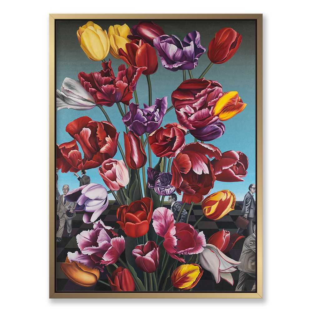 Blended Flowers Abstract Canvas