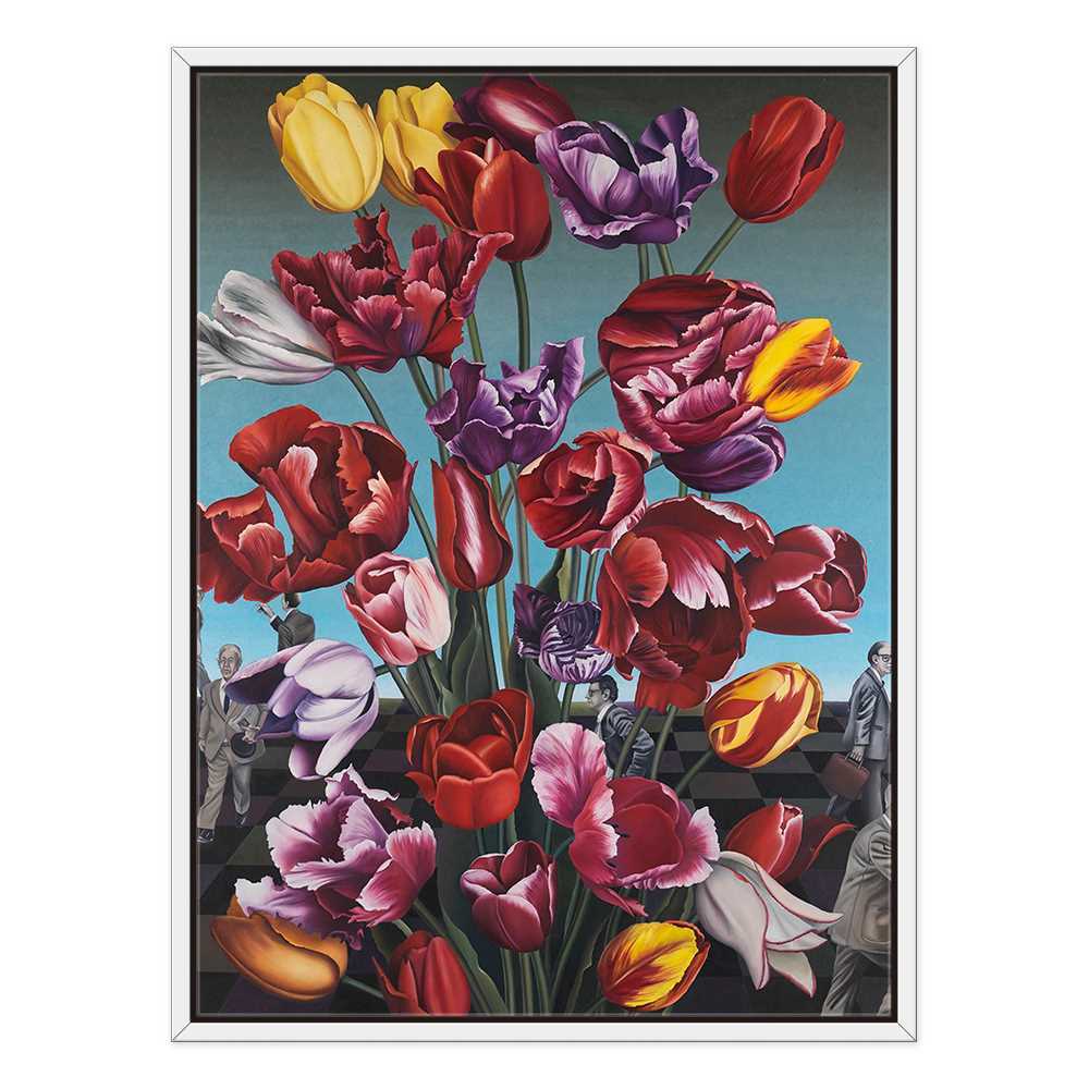 Blended Flowers Abstract Canvas