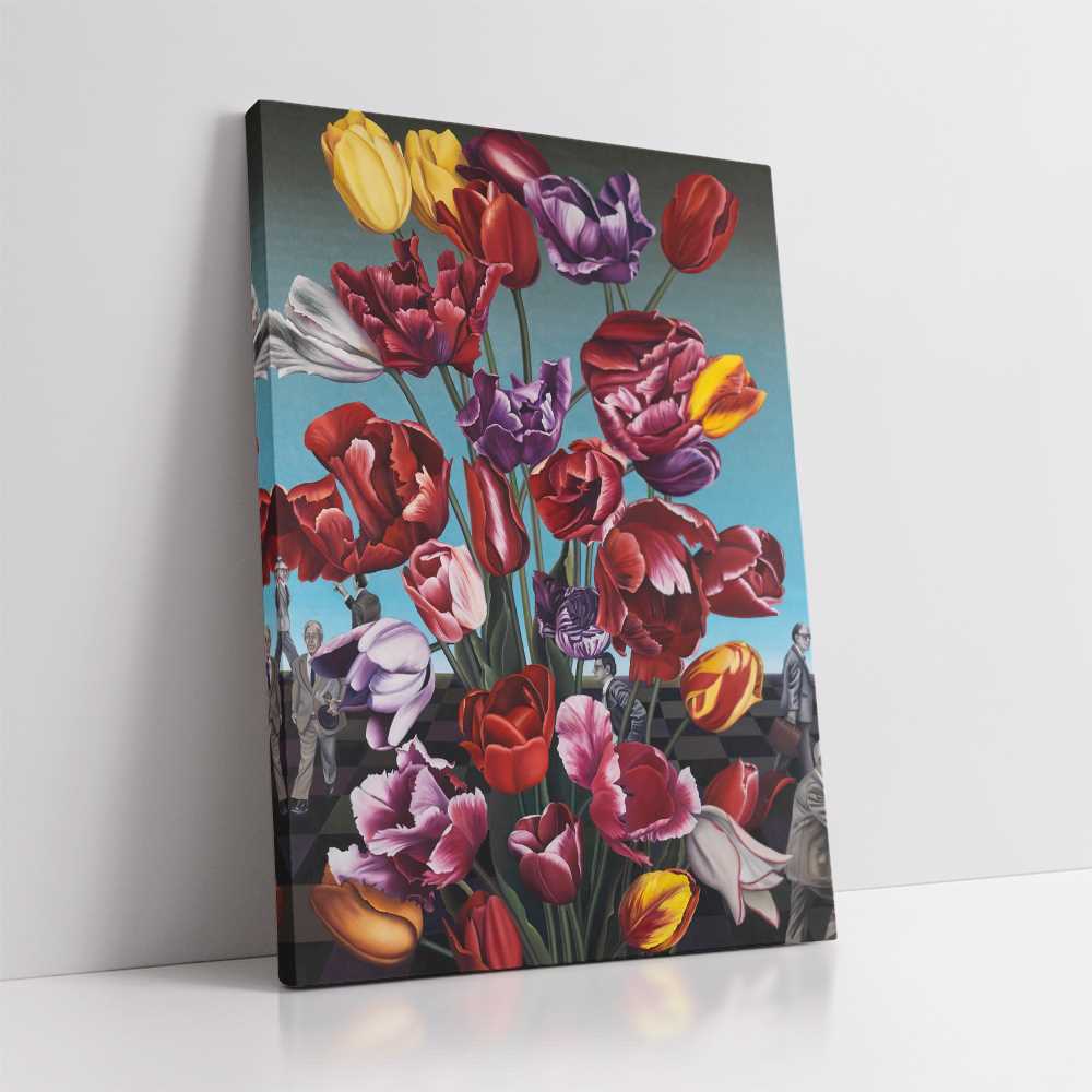 Blended Flowers Abstract Canvas
