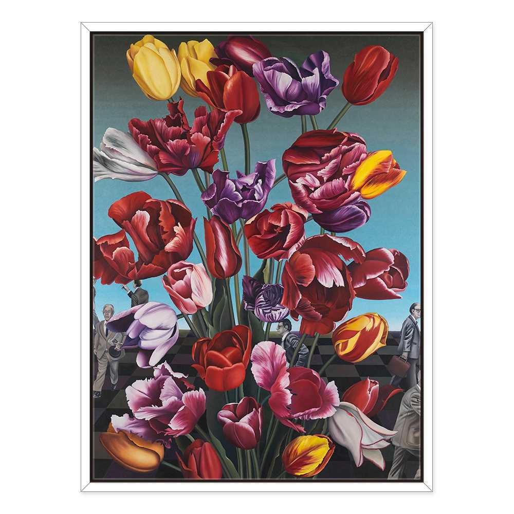 Blended Flowers Abstract Canvas