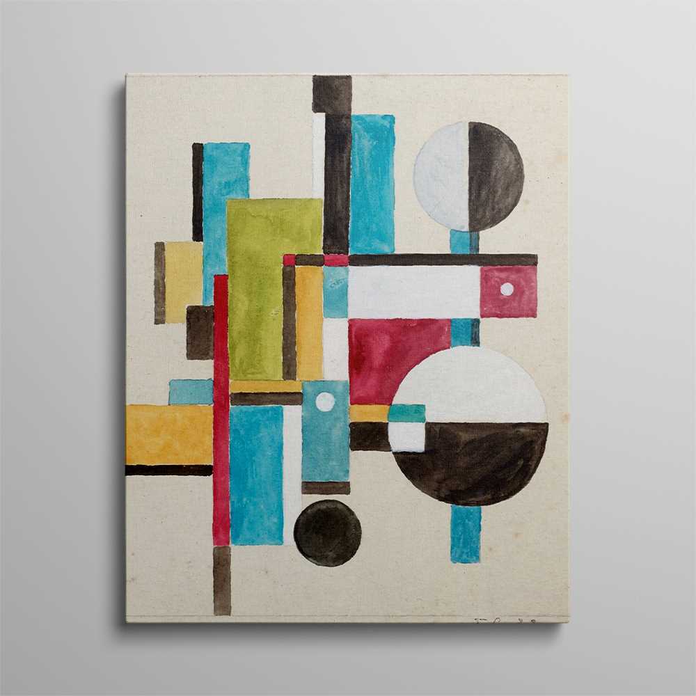 Rectangle And Circles Geometric Canvas