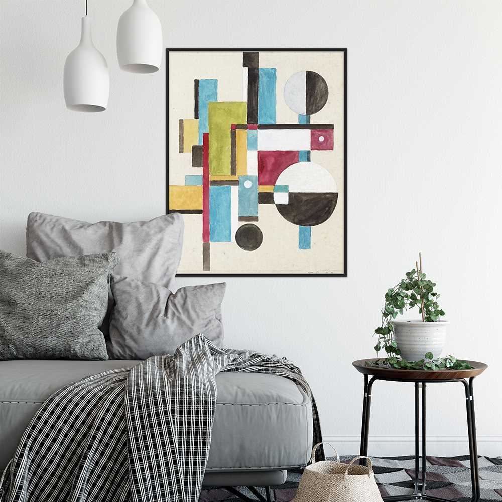 Rectangle And Circles Geometric Canvas
