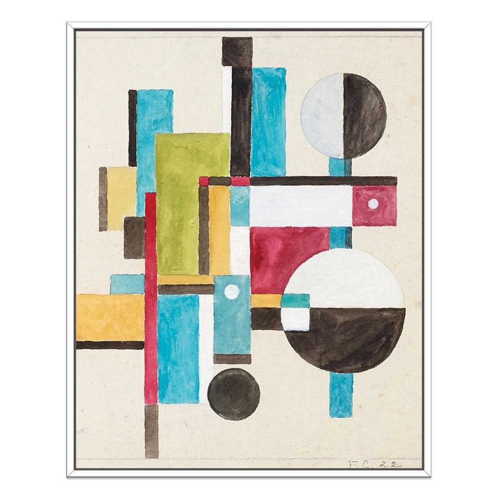 Rectangle And Circles Geometric Canvas