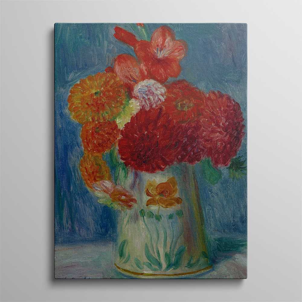 Vase with Flowers Painting Abstract Canvas