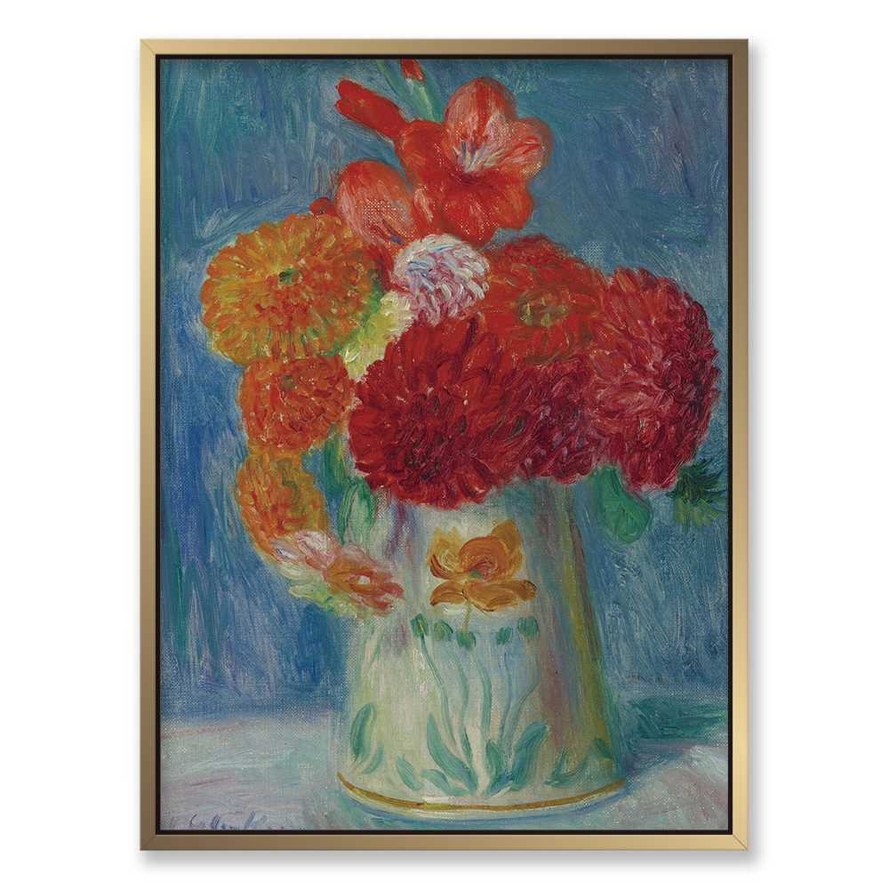 Vase with Flowers Painting Abstract Canvas