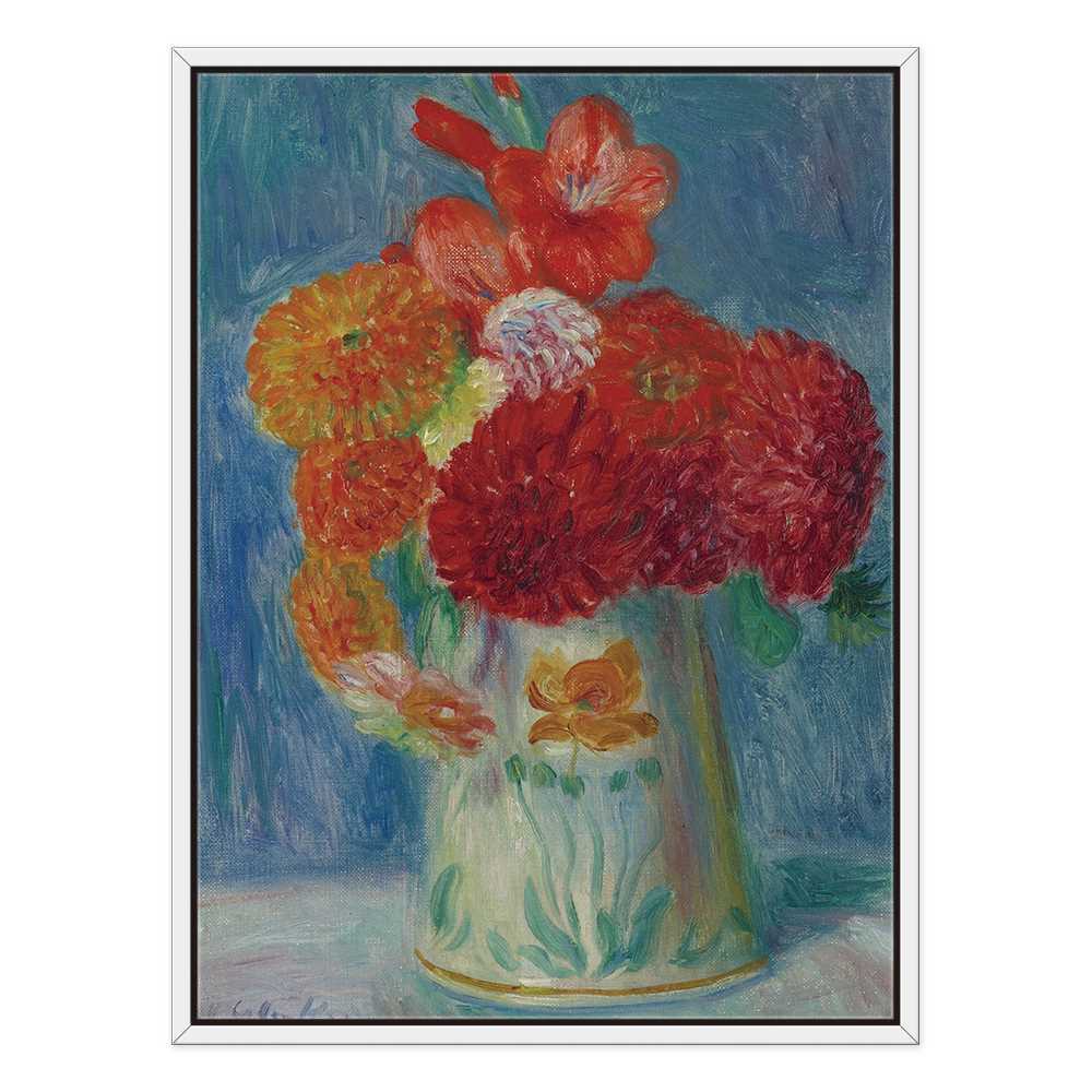Vase with Flowers Painting Abstract Canvas