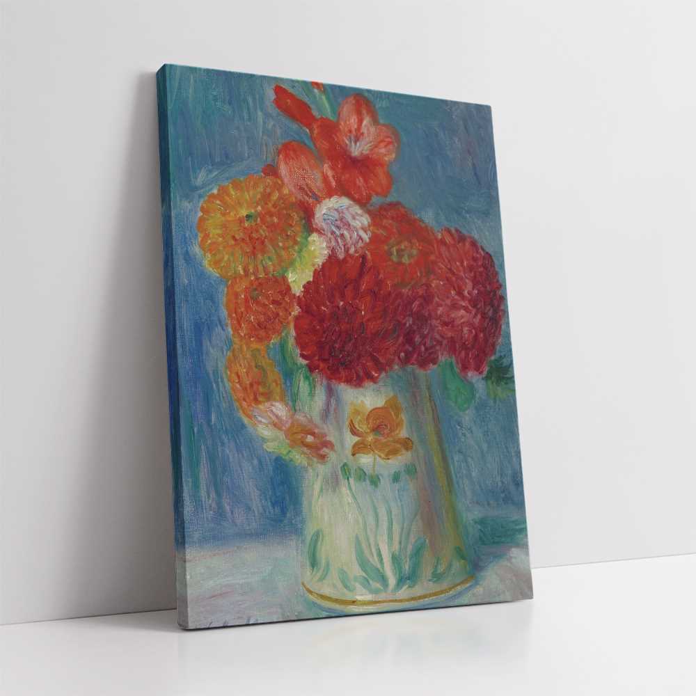 Vase with Flowers Painting Abstract Canvas