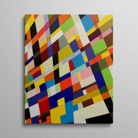 Mixed Colored Tiles Abstract Canvas