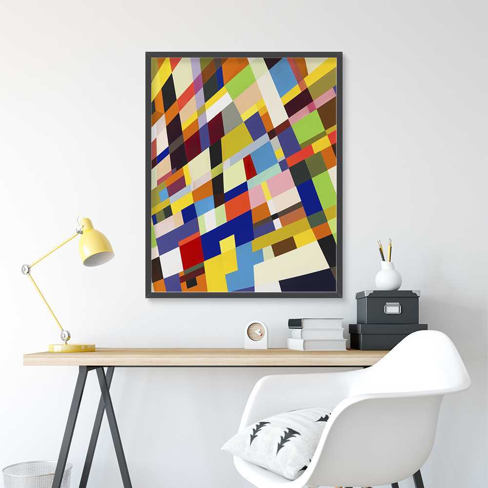 Mixed Colored Tiles Abstract Canvas