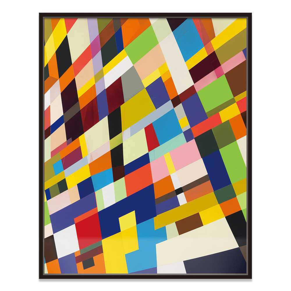 Mixed Colored Tiles Abstract Canvas