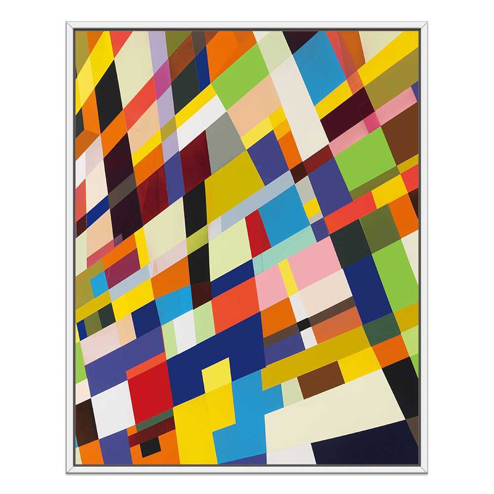 Mixed Colored Tiles Abstract Canvas