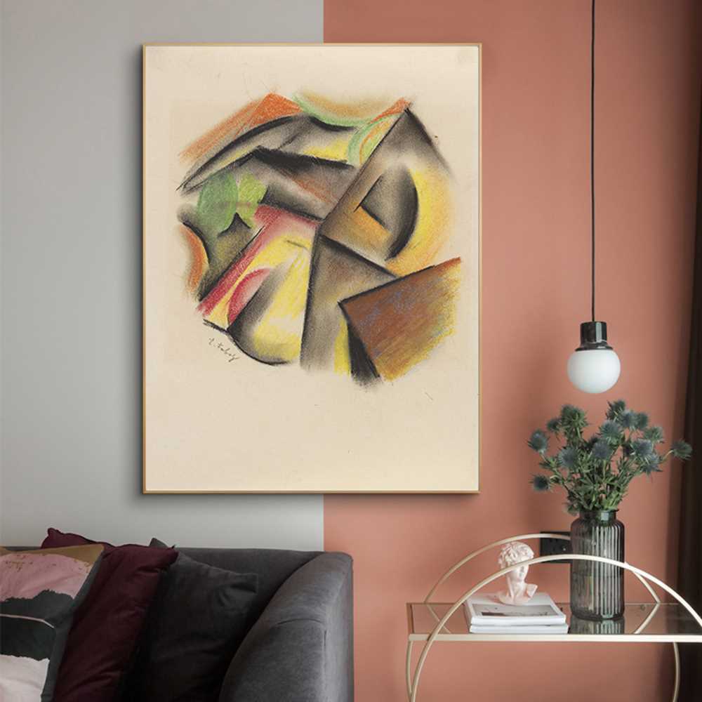 Crayon Room Decor Abstract Canvas