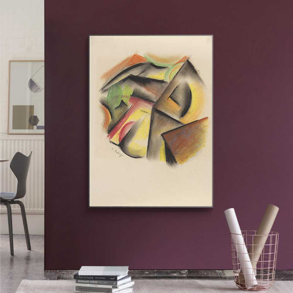Crayon Room Decor Abstract Canvas