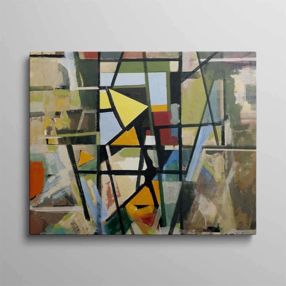 Mirror Glass Geometric Canvas