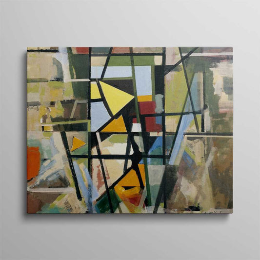 Mirror Glass Geometric Canvas
