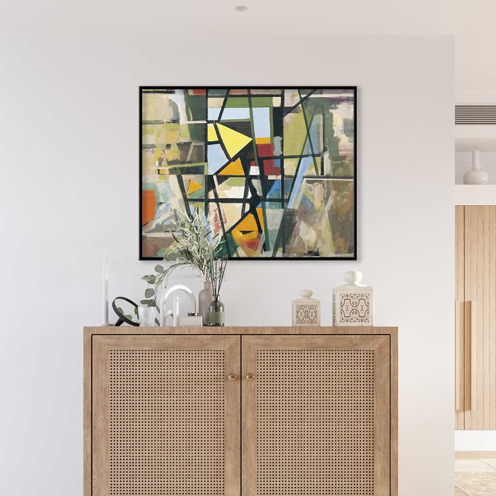 Mirror Glass Geometric Canvas