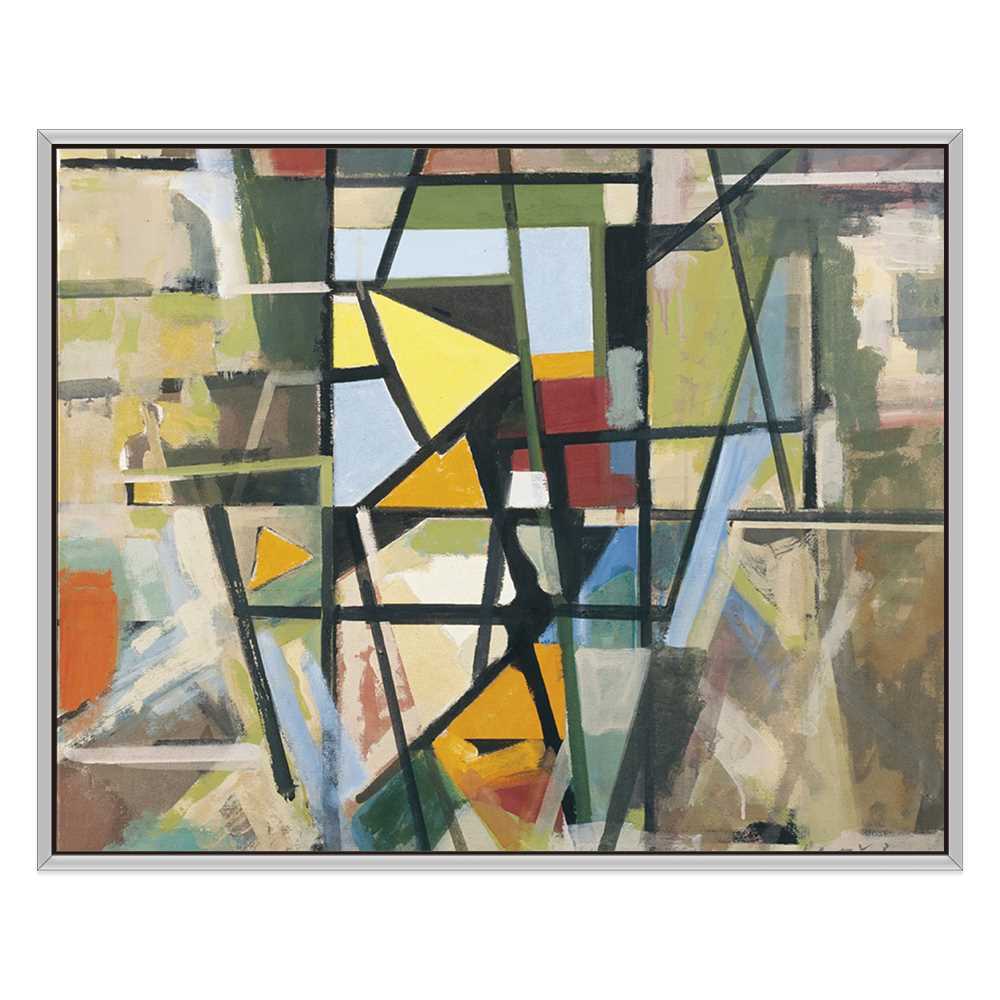 Mirror Glass Geometric Canvas