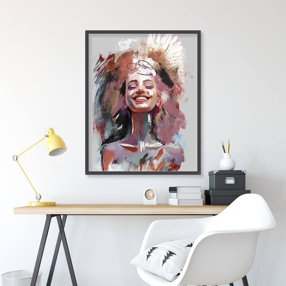 Floral Crown: Feminine Essence Canvas
