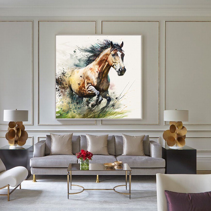Majestic Stallion: Home Horse Canvas Art