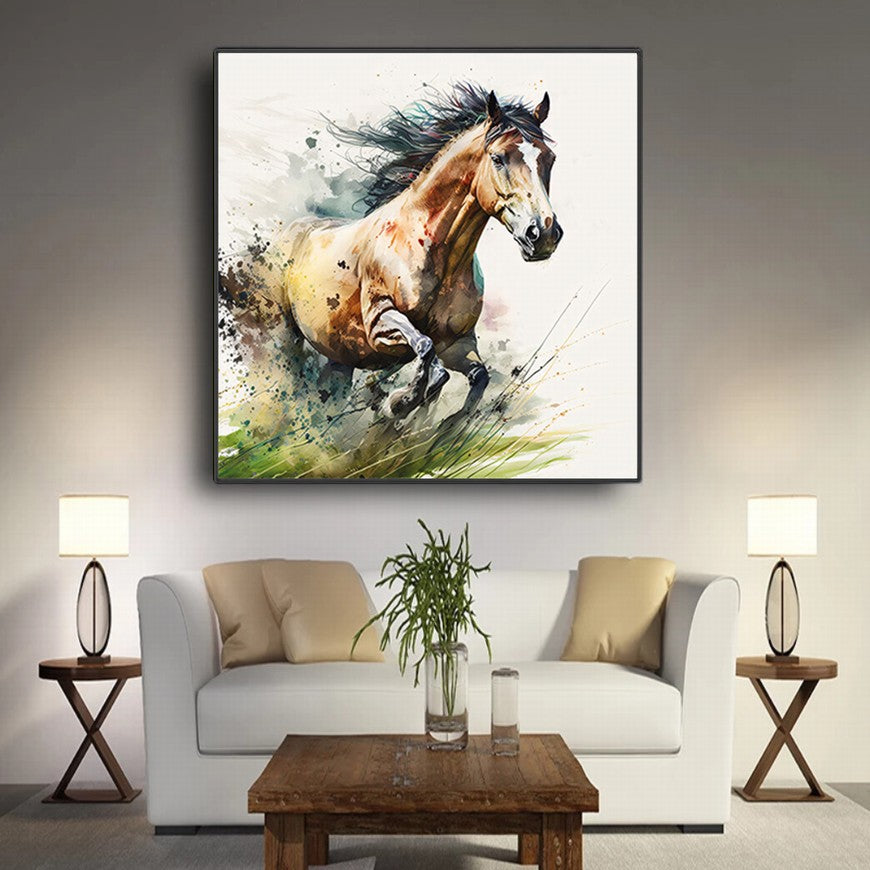Majestic Stallion: Home Horse Canvas Art