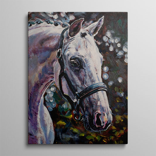 Grazing Glory: Horse Home Canvas Art