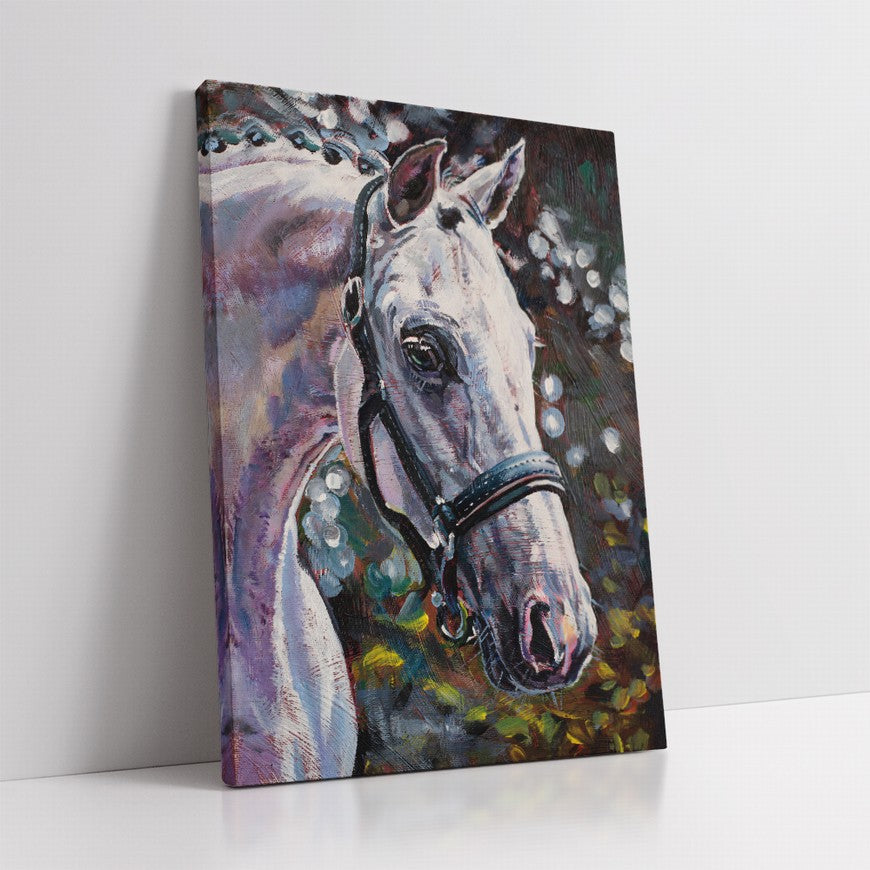 Grazing Glory: Horse Home Canvas Art