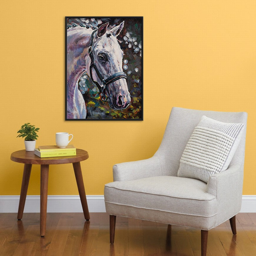 Grazing Glory: Horse Home Canvas Art