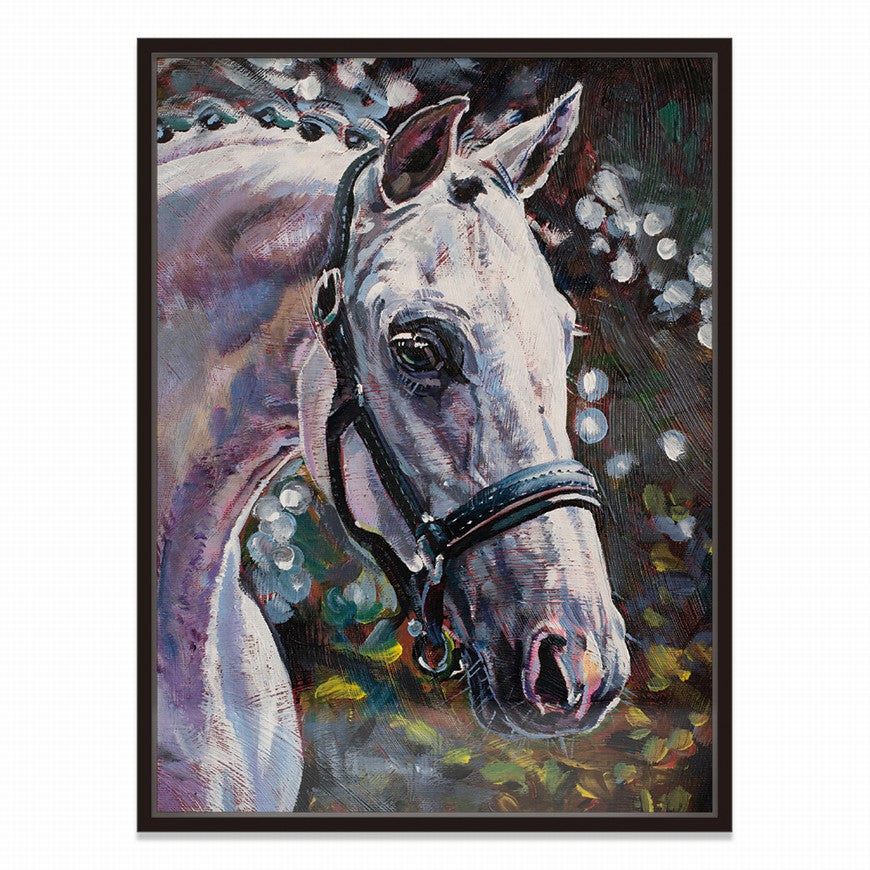 Grazing Glory: Horse Home Canvas Art