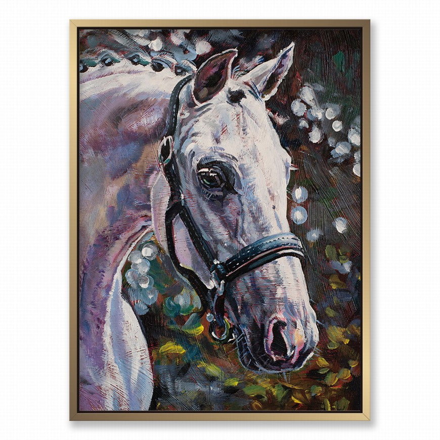 Grazing Glory: Horse Home Canvas Art