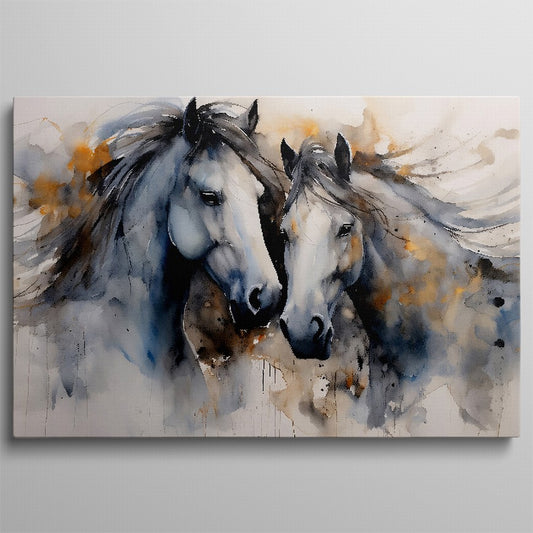 Tranquil Trot: Horse Canvas Wall Decor