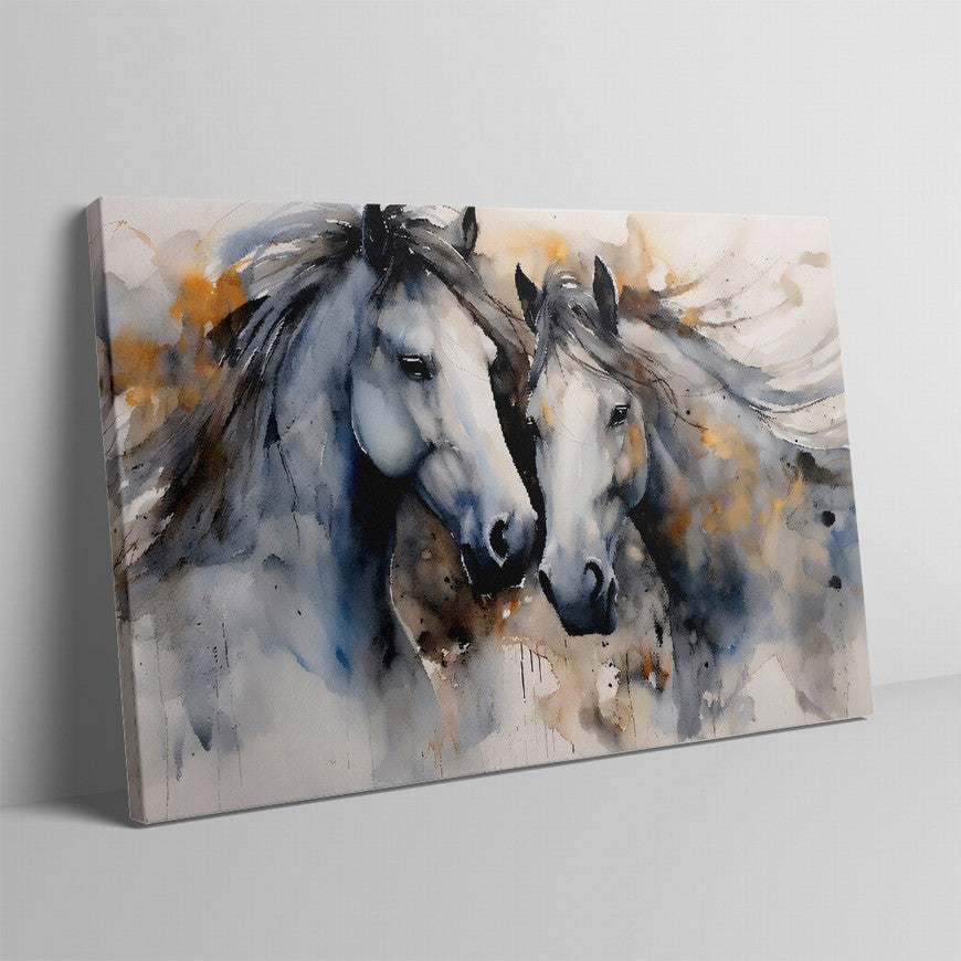 Tranquil Trot: Horse Canvas Wall Decor