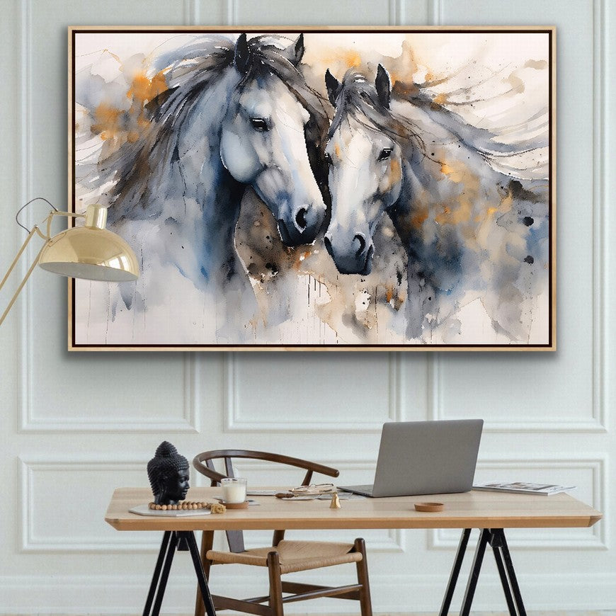 Tranquil Trot: Horse Canvas Wall Decor