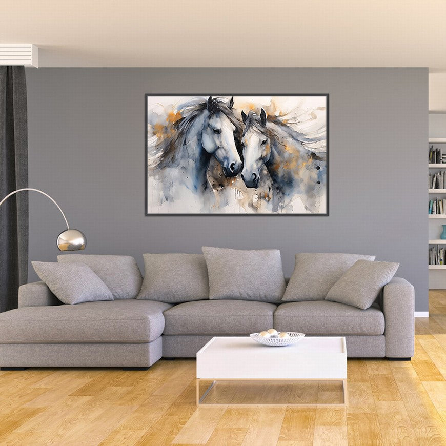 Tranquil Trot: Horse Canvas Wall Decor