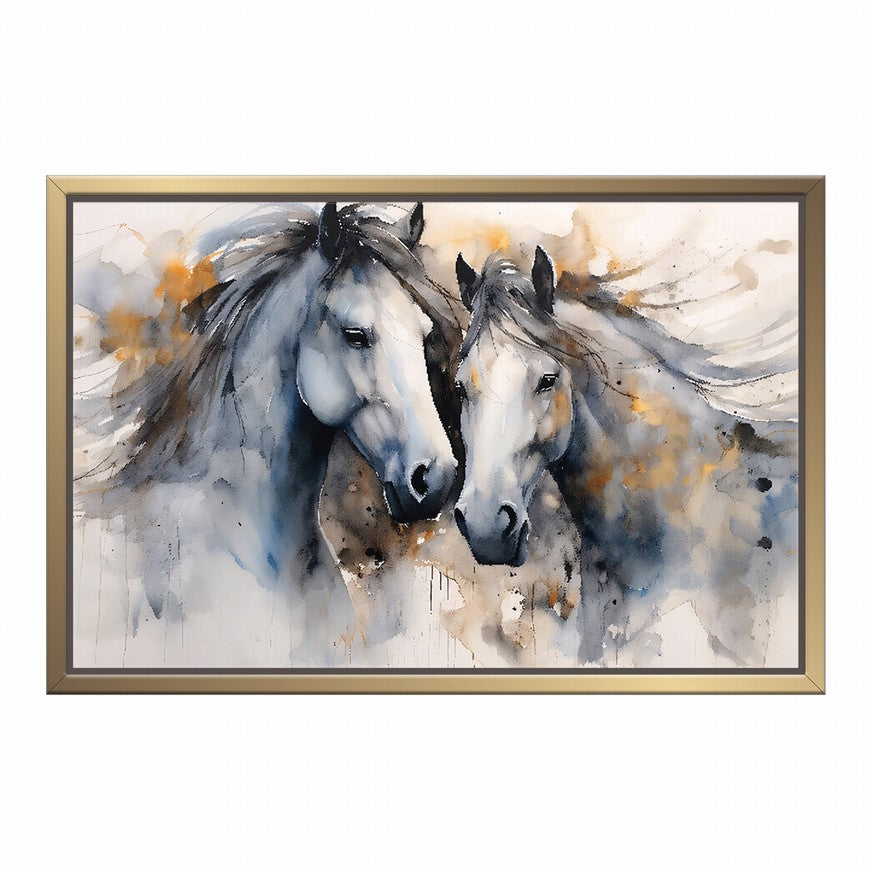 Tranquil Trot: Horse Canvas Wall Decor