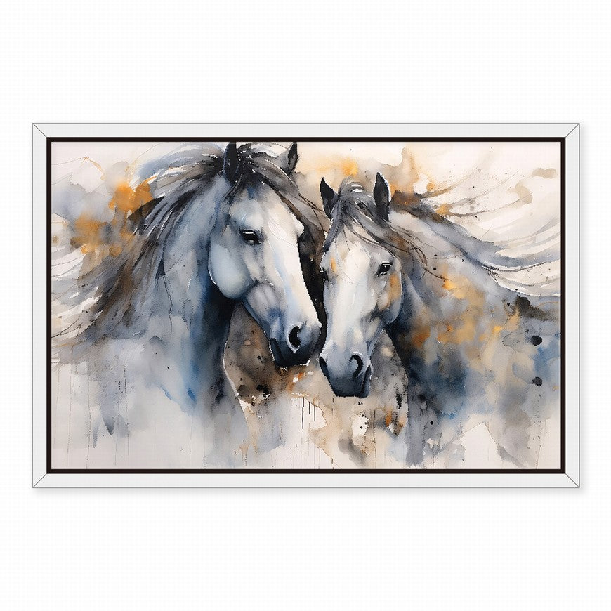 Tranquil Trot: Horse Canvas Wall Decor