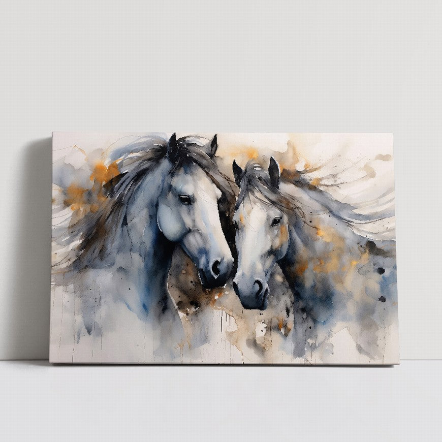 Tranquil Trot: Horse Canvas Wall Decor