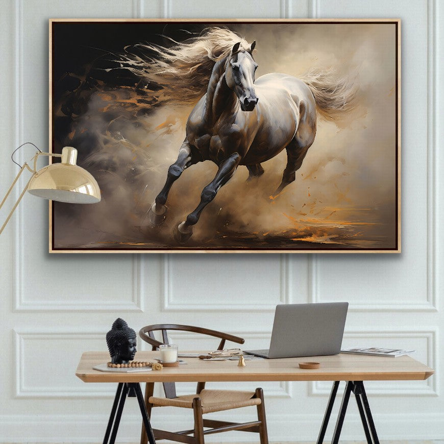 Whispers of the Wind: Horse Canvas