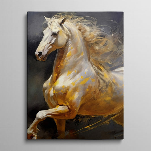 Graceful Gallop: Horse Canvas Painting