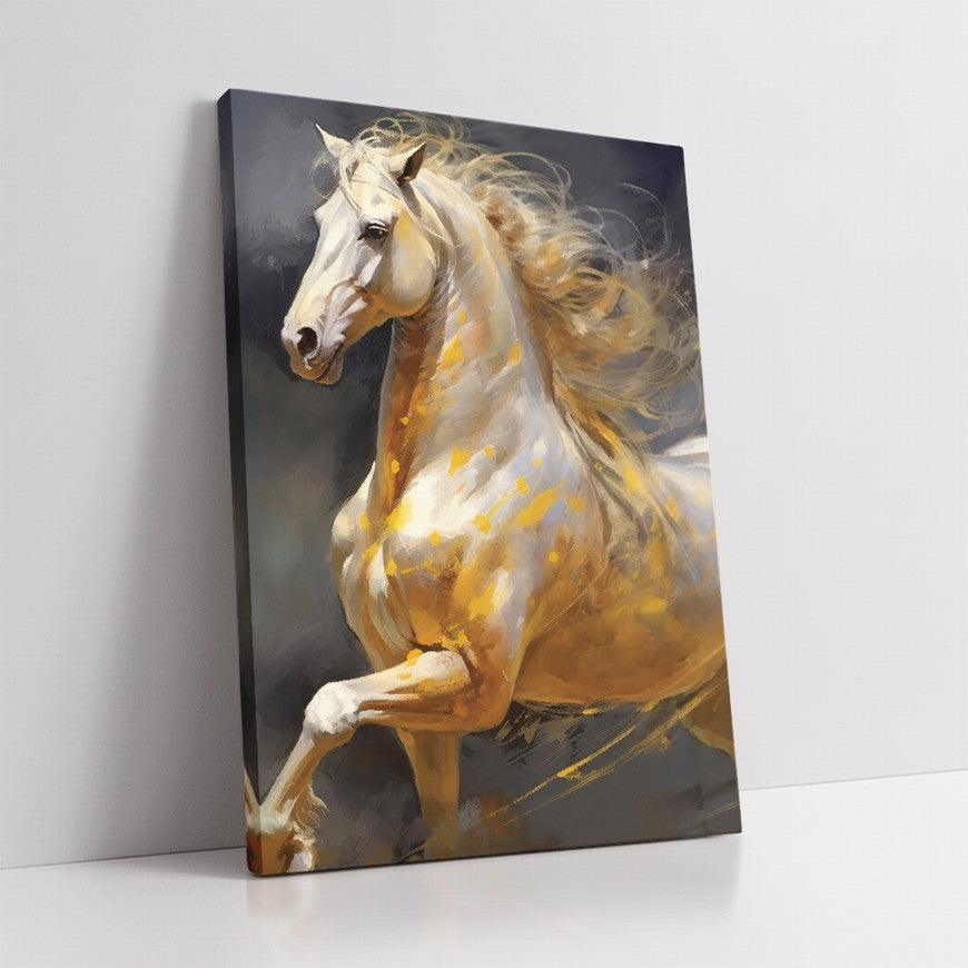 Graceful Gallop: Horse Canvas Painting