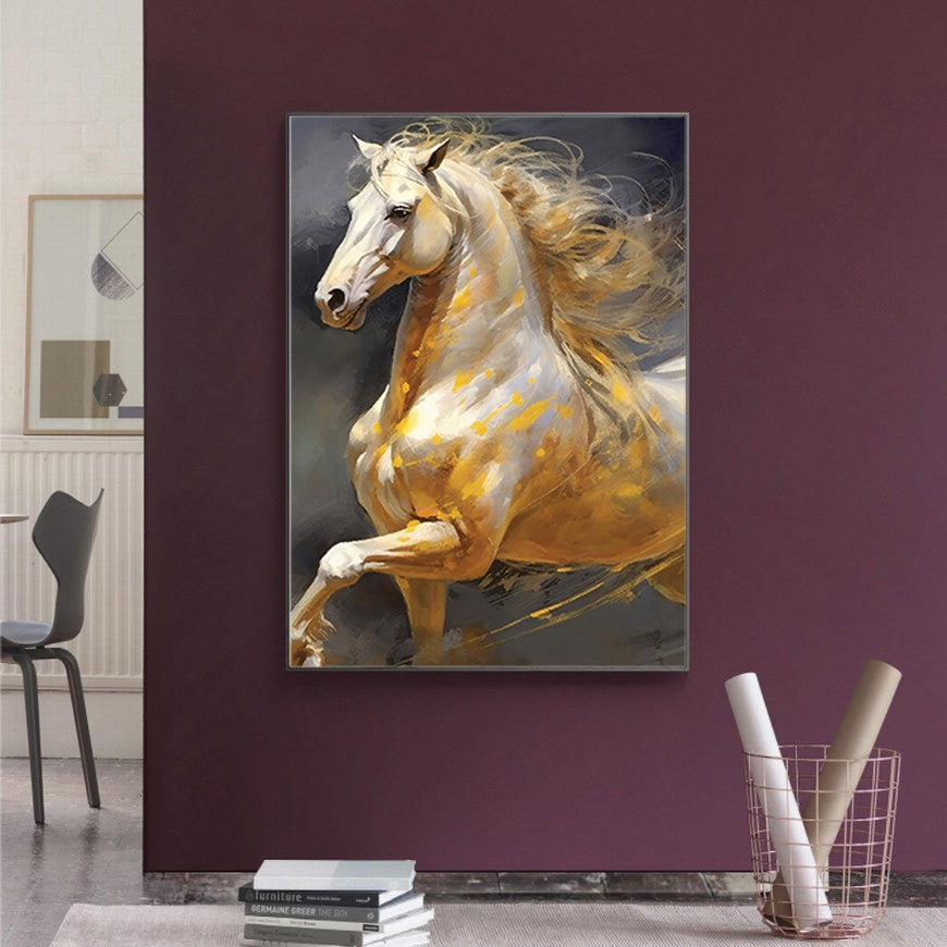 Graceful Gallop: Horse Canvas Painting