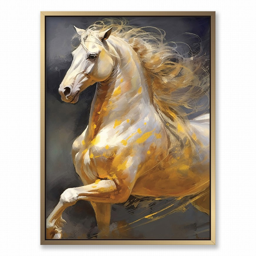 Graceful Gallop: Horse Canvas Painting