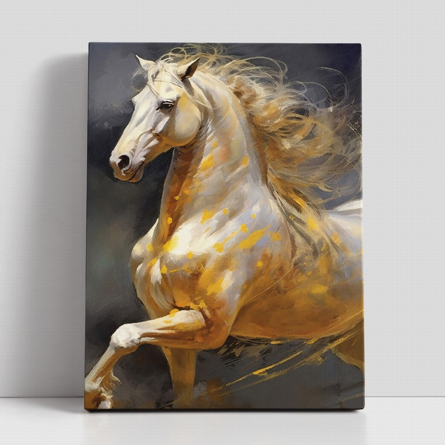 Graceful Gallop: Horse Canvas Painting