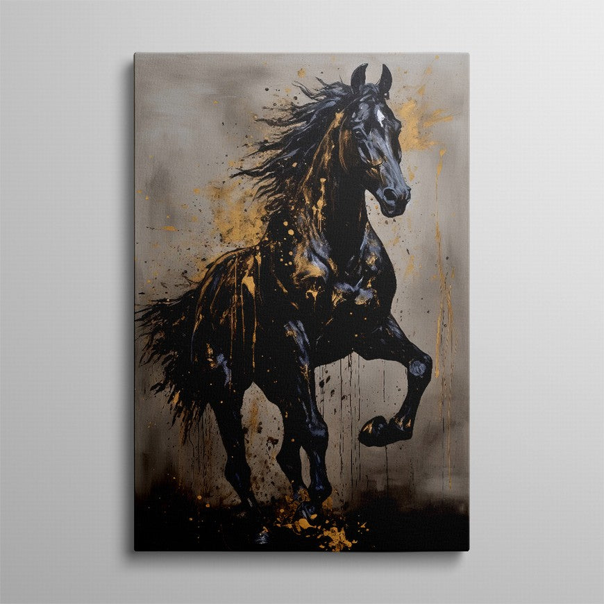 Stallion Strokes: Horse Canvas Artwork