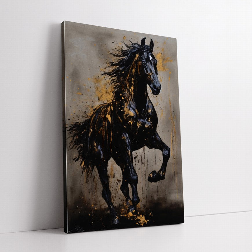 Stallion Strokes: Horse Canvas Artwork