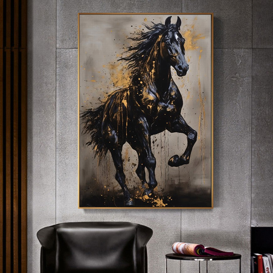 Stallion Strokes: Horse Canvas Artwork
