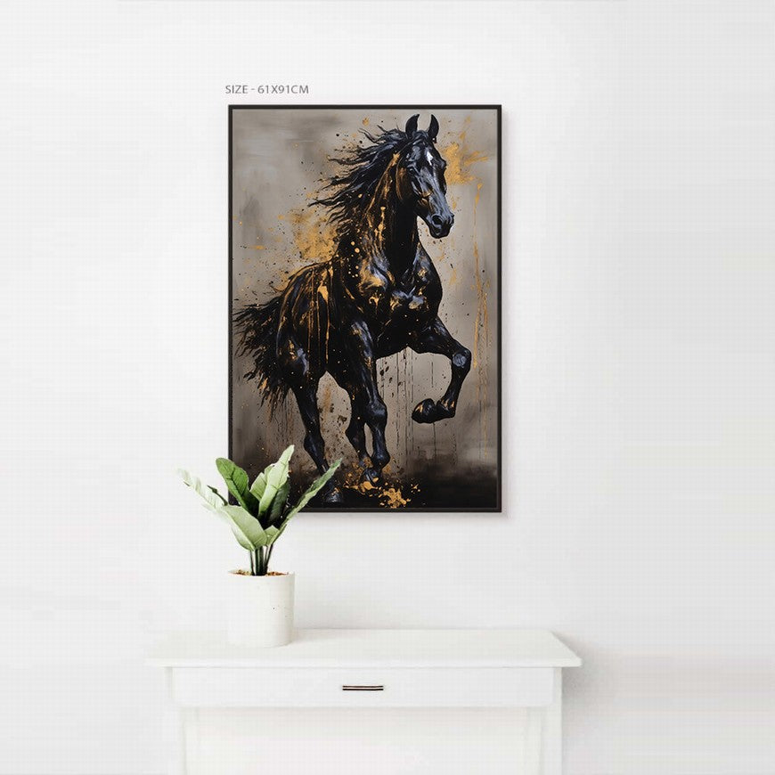 Stallion Strokes: Horse Canvas Artwork