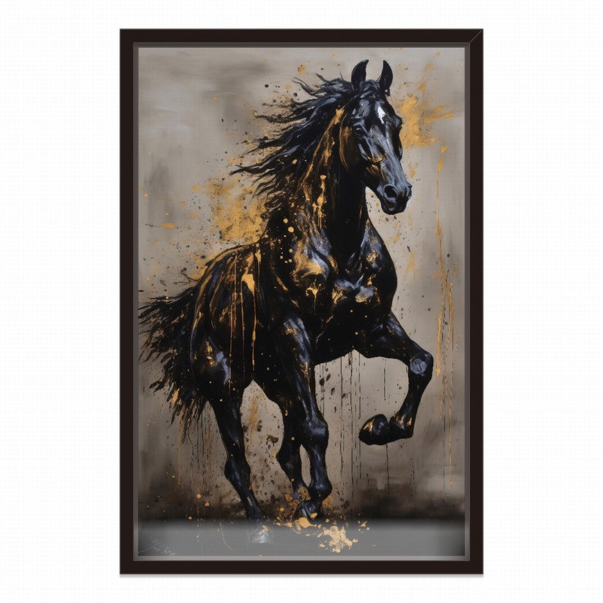 Stallion Strokes: Horse Canvas Artwork