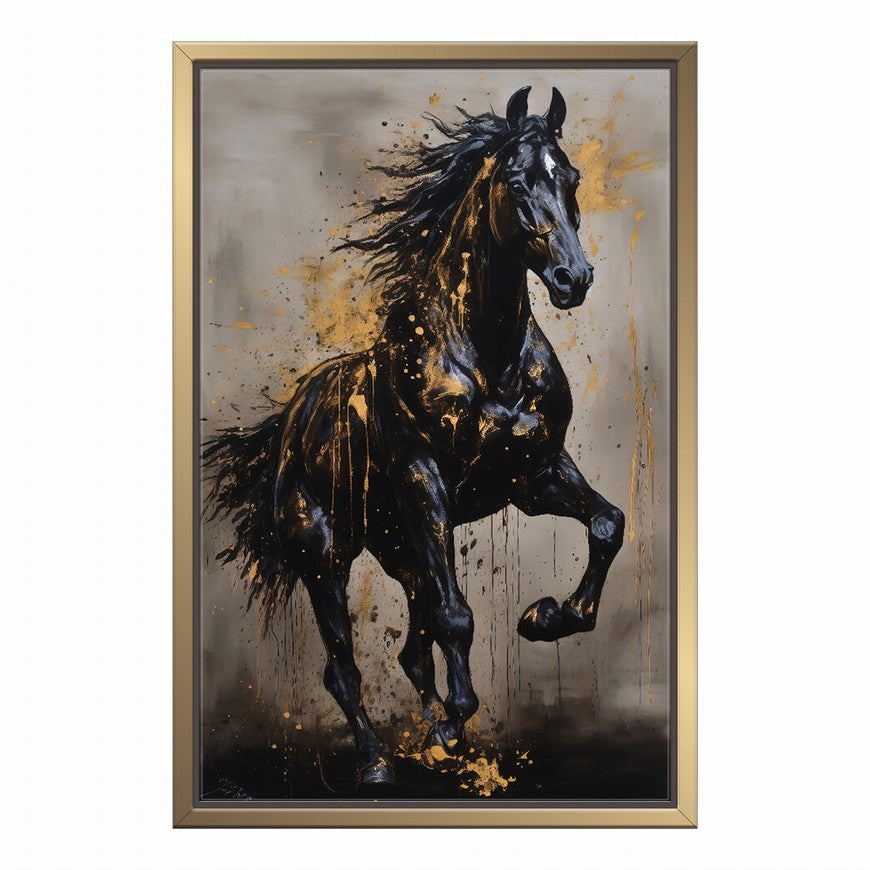 Stallion Strokes: Horse Canvas Artwork
