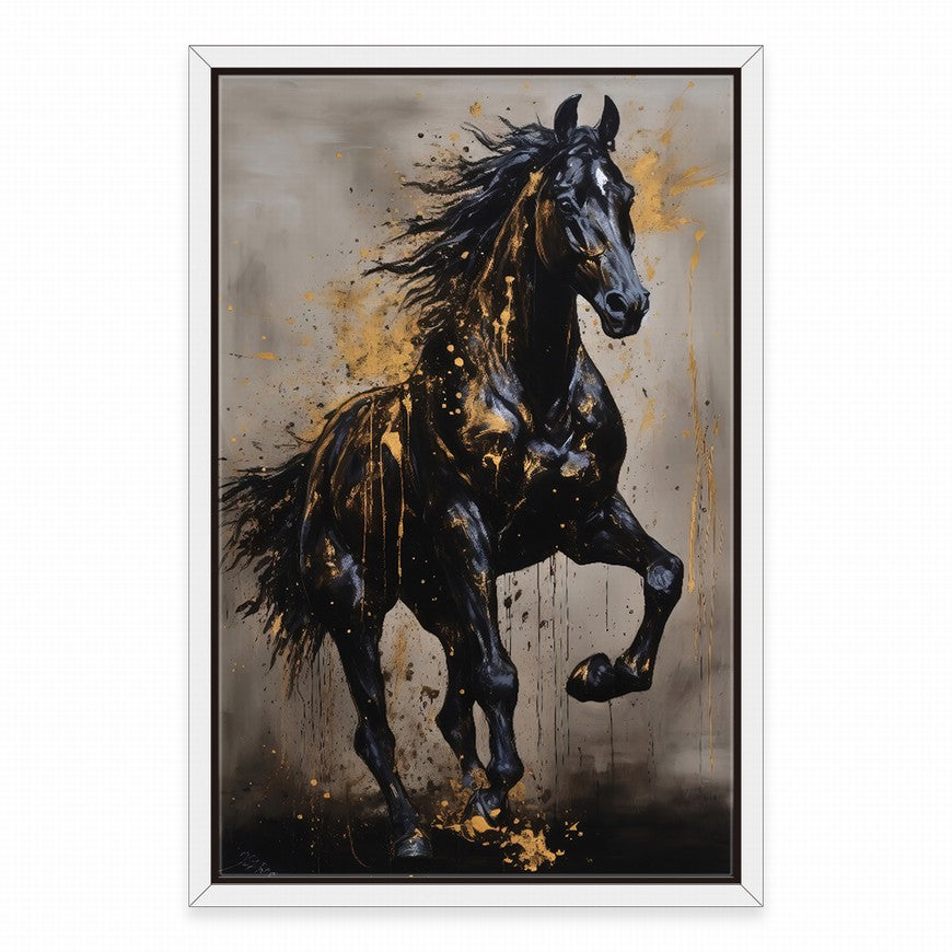Stallion Strokes: Horse Canvas Artwork