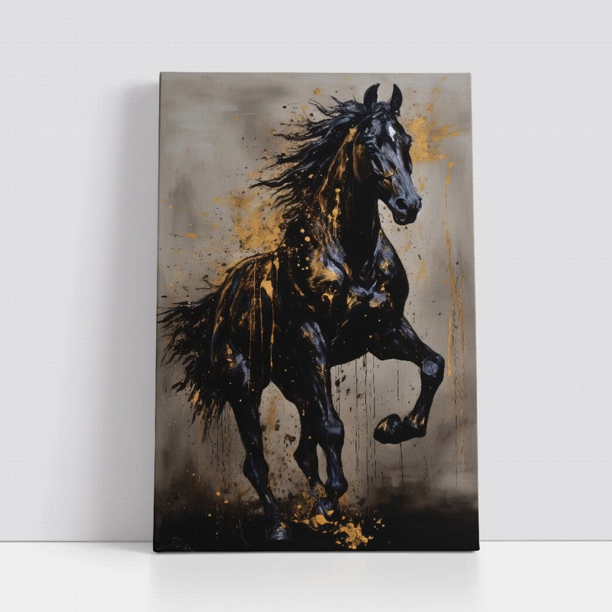 Stallion Strokes: Horse Canvas Artwork